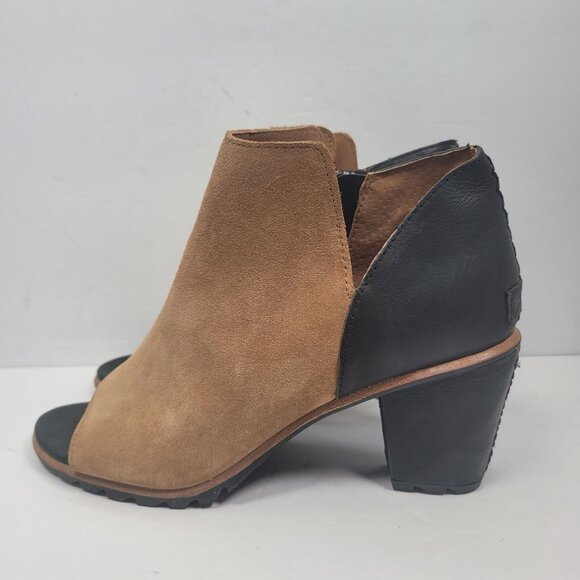 Sorel Nadia Women's Brown Heeled Open Toe Boots NL2843-224 US Size 9.5 - Picture 2 of 9